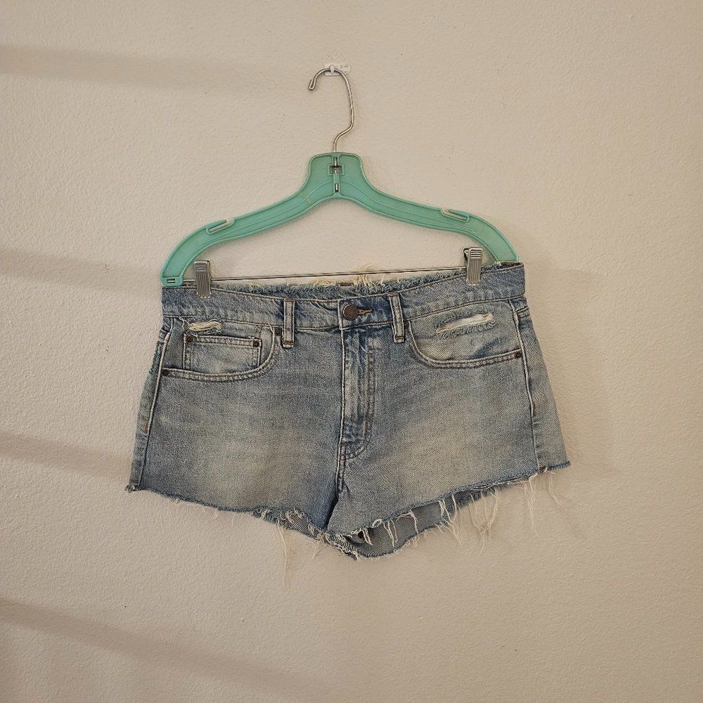 BDG Patchwork Denim Cut Off Shorts - Picture 2 of 7